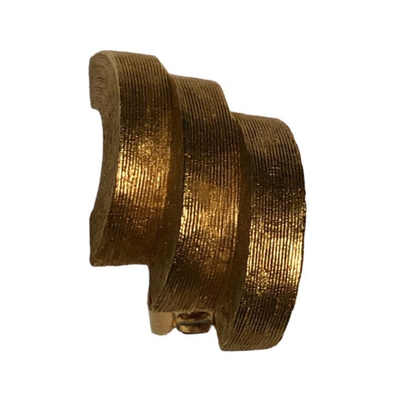 Christian Dior Clip On Earrings 1970s 1980s Runway Couture Textured Gold Drops - Picture 9 of 10